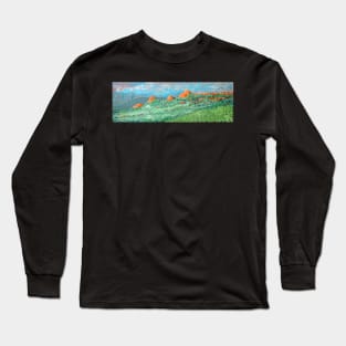 The Pinnacle from Hervey Range Lookout - Acrylic original is on Canvas Long Sleeve T-Shirt